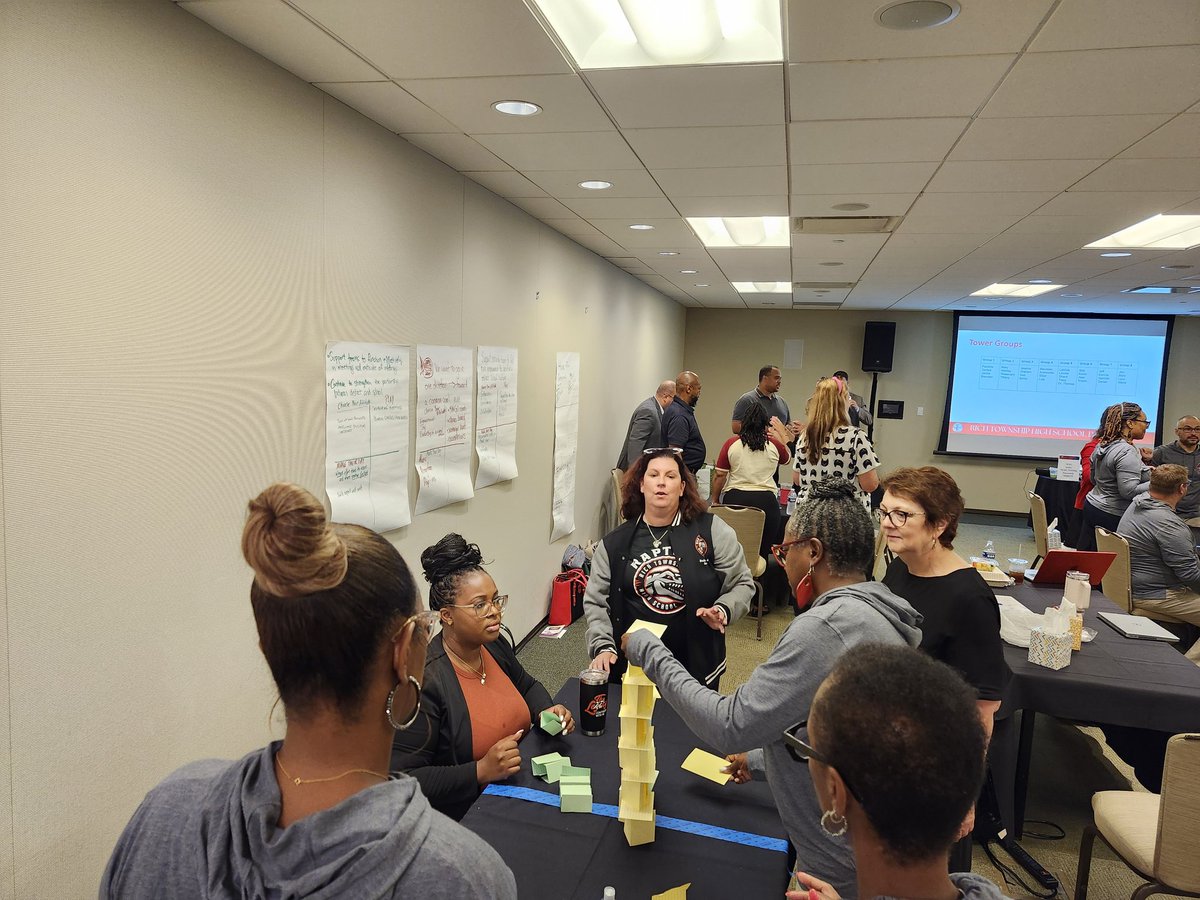 Started the day with a great team building event that required us to "work across the tape."

Great job by our Educational Services Team!