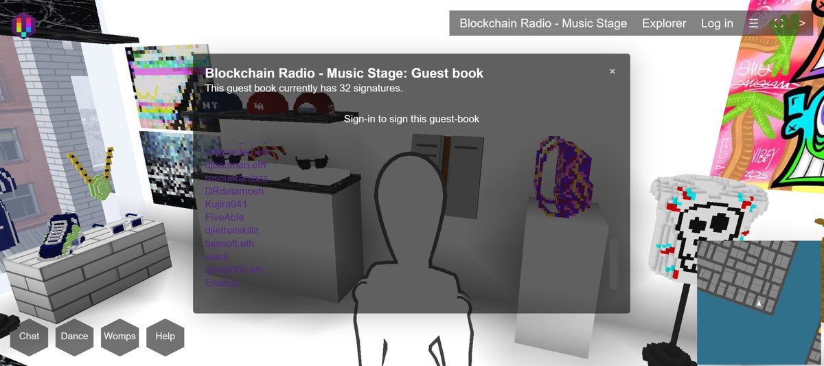Pierce_nft's tweet image. Thank you DogeGod @enahuk1 for signing my guestbook - Located in the corner of Seoul in @cryptovoxels! voxels.com/play?coords=W@…