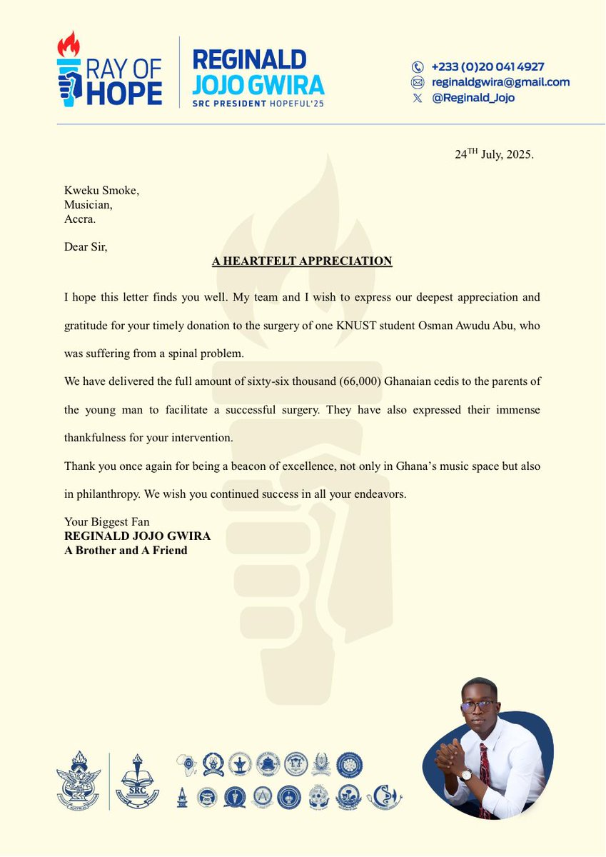 Reginald JOJO Gwira (@reginald_jojo) on Twitter photo <a href="/kwekusmoke_/">BIG SHMOKE 💨</a> ,
I am profoundly grateful for your extraordinary generosity in fulfilling your pledge to fund Osman's spinal surgery.
Your swift response to my post has given Osman hope for a life-changing procedure to restore his mobility.
Thank you for being a true hero, <a href="/kwekusmoke_/">BIG SHMOKE 💨</a> ,
I am profoundly grateful for your extraordinary generosity in fulfilling your pledge to fund Osman's spinal surgery.
Your swift response to my post has given Osman hope for a life-changing procedure to restore his mobility.
Thank you for being a true hero,