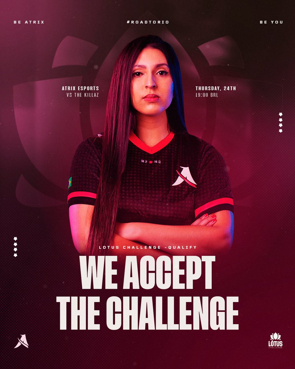 AtrixEsportsGG's tweet photo. Mais um compromisso rumo a #LotusChallenge no Rio de Janeiro 🫡
🕢 19:00 vs The Killaz
🔗 https://t.co/hosMH8iW7Y | https://t.co/JhoNGBJMvf | https://t.co/juErKezS10 | https://t.co/mDi2GvGLkr
#BeAtrix #TodosPorElas #RoadToRio https://t.co/FGSCks4k9c
