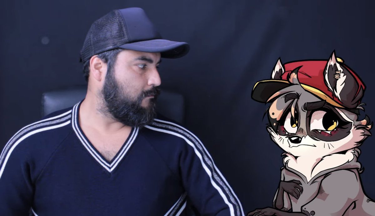 Kenkito4's tweet image. llon enojao mirando pal lao a un mono animao