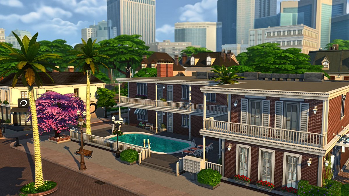 SimViser's tweet photo. 🪩MAGNOLIA PROMENADE RENO🪩

Queer Corner🏳️‍🌈🎙️
B2B Nightclub 💿⛓️
Zen Spa 🧘🪷
The Roadstead 🏬🏗️

All of them are on gallery &amp; tray files on my patreon now!
ID: SimViser

#ShowUsYourBuilds #TheSims4 https://t.co/jHQ8rrT6bm