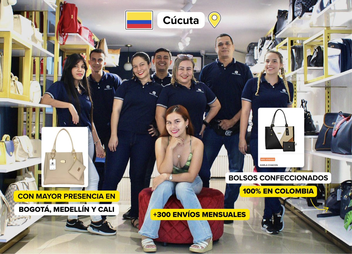 ML_Colombia's tweet image. En Norte de Santander, Karla Chacón lidera un equipo que manufactura bolsos con sello colombiano y los hace llegar a compradores en todo el país.
Lo mejor de Karla, lo mejor del diseño local, lo mejor de Colombia 📦🇨🇴