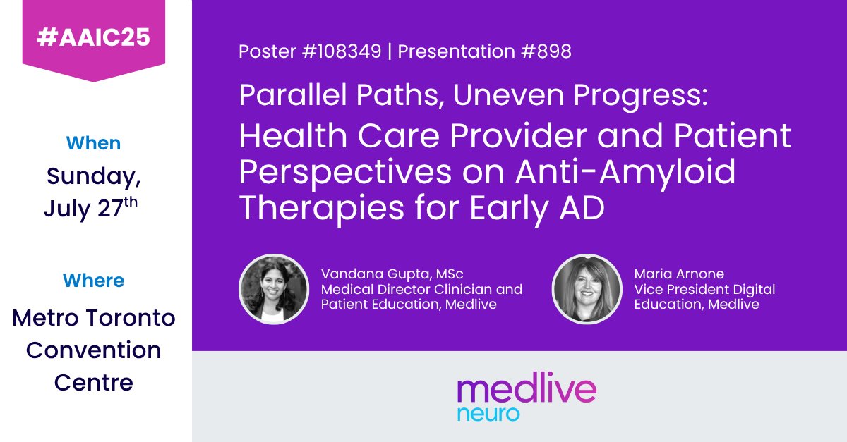 Medlive (@medliveofficial) on Twitter photo 📣 Only 3 days left! Join us at #AAIC25 as we share powerful findings from our poster presentation. Explore how patient and provider perspectives diverge in the use of anti-amyloid therapies. <a href="/_BrightFocus/">BrightFocus Foundation</a> <a href="/infusioncenter/">National Infusion Center Association (NICA)</a>
🔍 Dive into the full story here: bit.ly/46XV9Z9 📣 Only 3 days left! Join us at #AAIC25 as we share powerful findings from our poster presentation. Explore how patient and provider perspectives diverge in the use of anti-amyloid therapies. <a href="/_BrightFocus/">BrightFocus Foundation</a> <a href="/infusioncenter/">National Infusion Center Association (NICA)</a>
🔍 Dive into the full story here: bit.ly/46XV9Z9