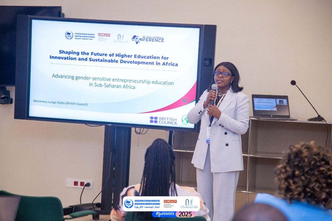AAU_67's tweet image. A powerful call to action: African HEIs must adopt gender-sensitive approaches to entrepreneurship education. Insights from a multi-country gender analysis revealed systemic barriers women face—and strategies to break them.
#AAUGeneralConference #GENCON25 #Education #Leadership…