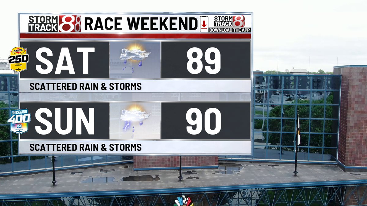 RyanMorseWx's tweet image. Atrocious heat & humidity continues through the final weekend of July and into early next week.
Expect more of 90 degree highs, mid-upper 70s dew points, and triple digit heat indices. Rain/storm chances also daily into next week with low severe risk SAT.