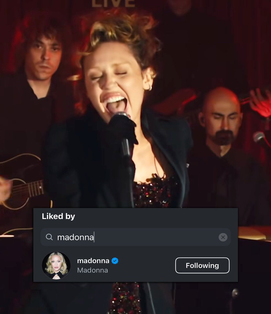 MileyRevoBR's tweet image. 🚨 MADONNA simplesmente curtiu a performance de Easy Lover de Miley Cyrus no Spotify Billion’s Club!!!
A rainha do pop reconhecendo a força de outra. Isso aqui é maior do que a gente imagina 🥰💘