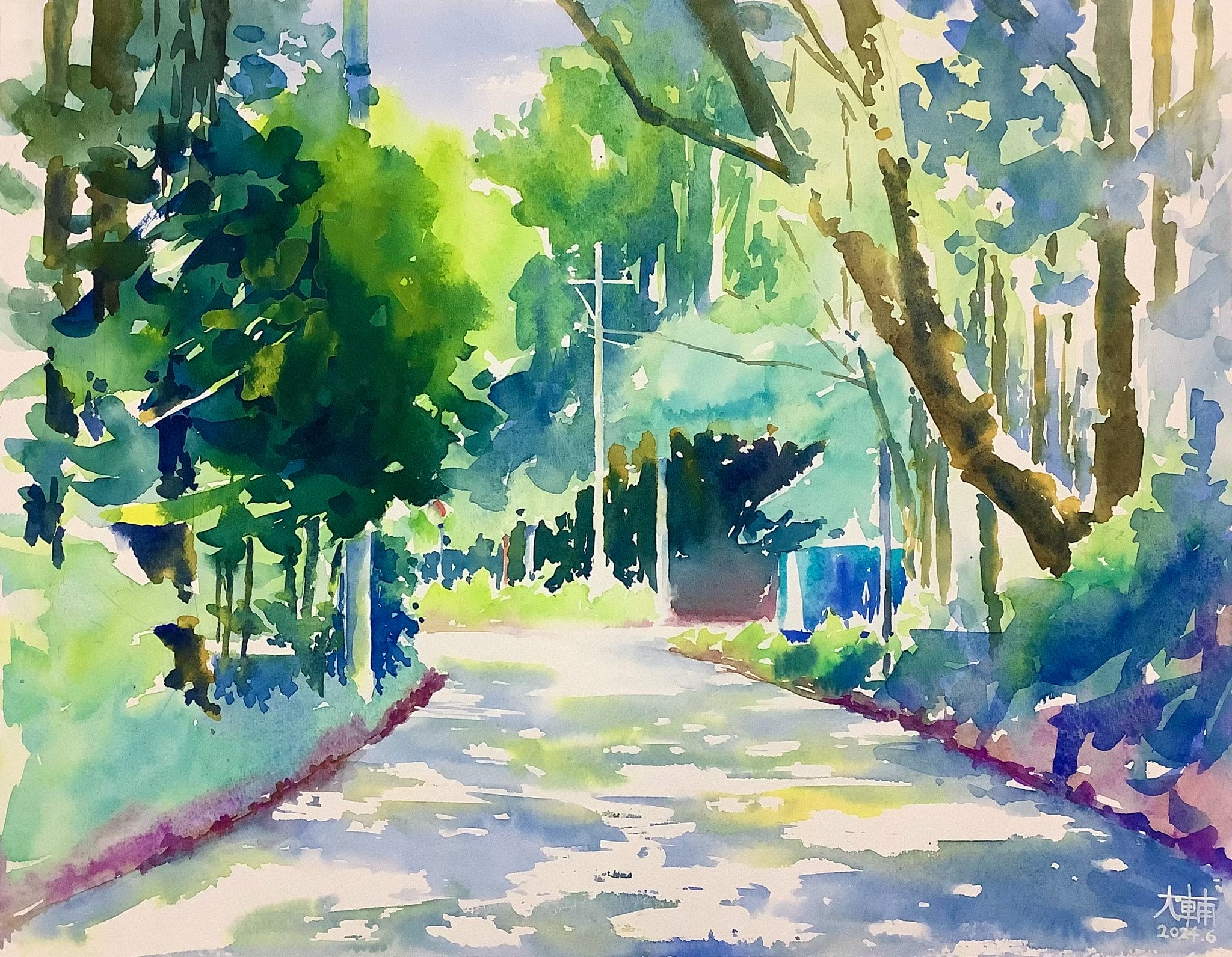 油彩　森と水 DiDi（土井大輔）watercolor on X: 