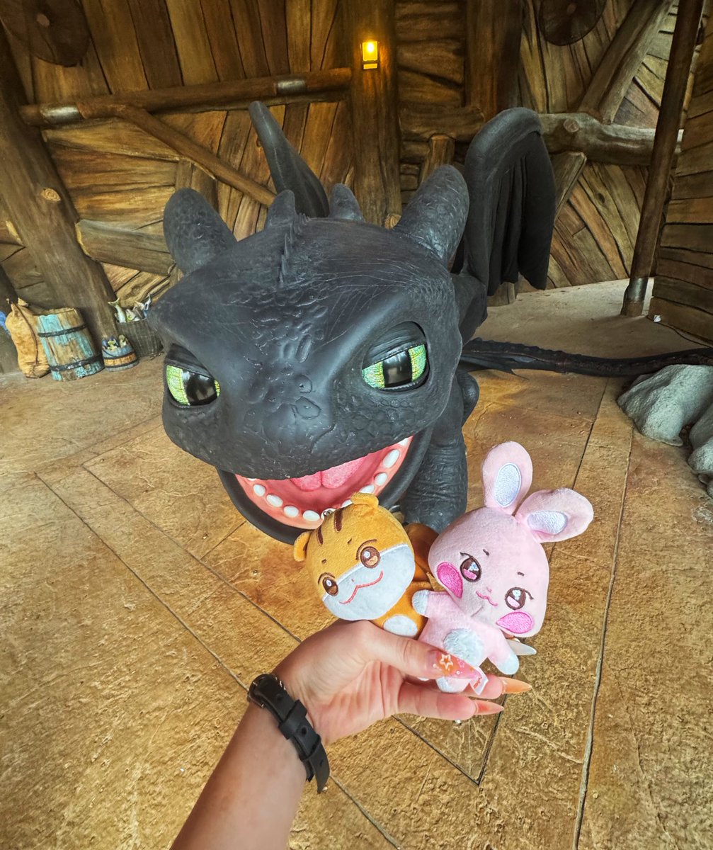 squirrelj00ng's tweet image. Ddeongrami with Toothless. Matz didnโt get to meet them this time but their kids did ๐ฅฐ๐ฅฐ