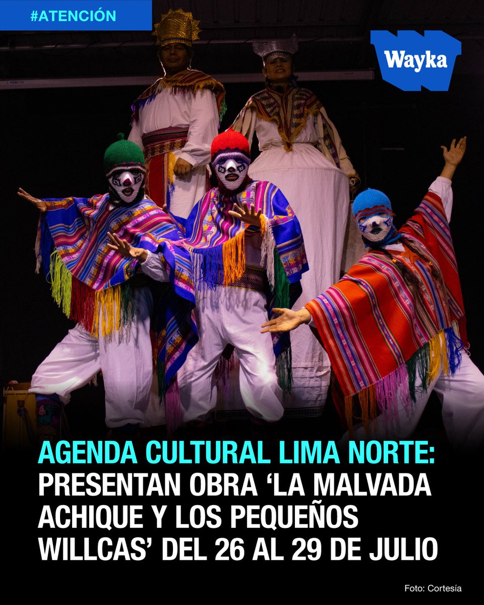 WaykaPeru's tweet image. #WaykaCultura | La propuesta teatral se basa en una leyenda de los andes que cuenta la historia de dos hermanos y su lucha contra una bruja. "La Malvada Achique y los Pequeños Willcas" incorpora temas como la memoria, el ciclo de la vida, entre otros. Remontada por el grupo…