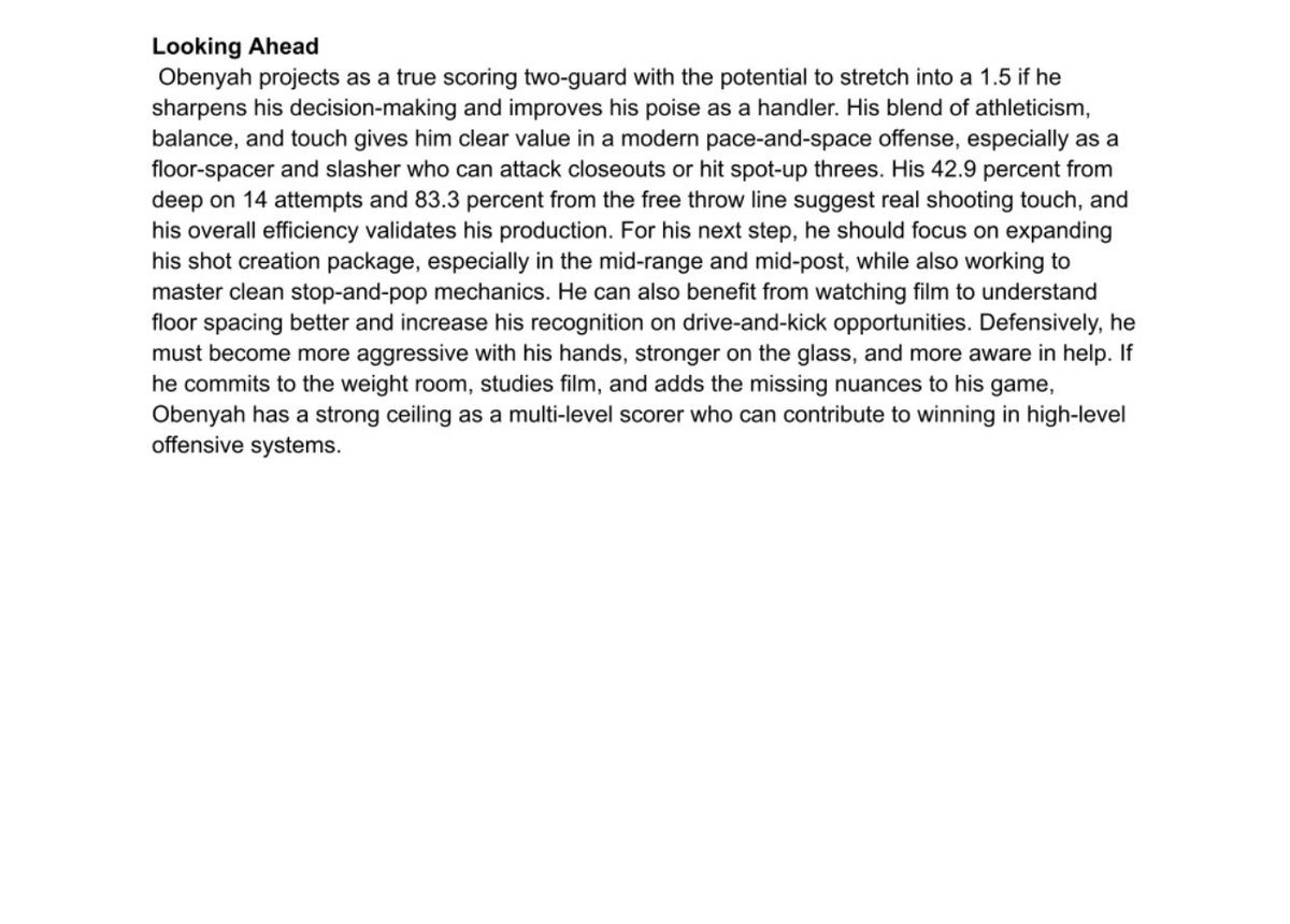 2025 Pangos Prospects - Scouting Report:
Elias Obenyah

One of the top scorers at camp: 19.8 PPG on 59.5% FG and 42.9% from three. Quick burst, compact handle, clean footwork, and real touch. Full breakdown 

Scout: Michael Hayon (<a href="/michaelhayon/">Mike Hayon</a> ) 

<a href="/KaelenSBrown/">KB</a> #SwishStrategies