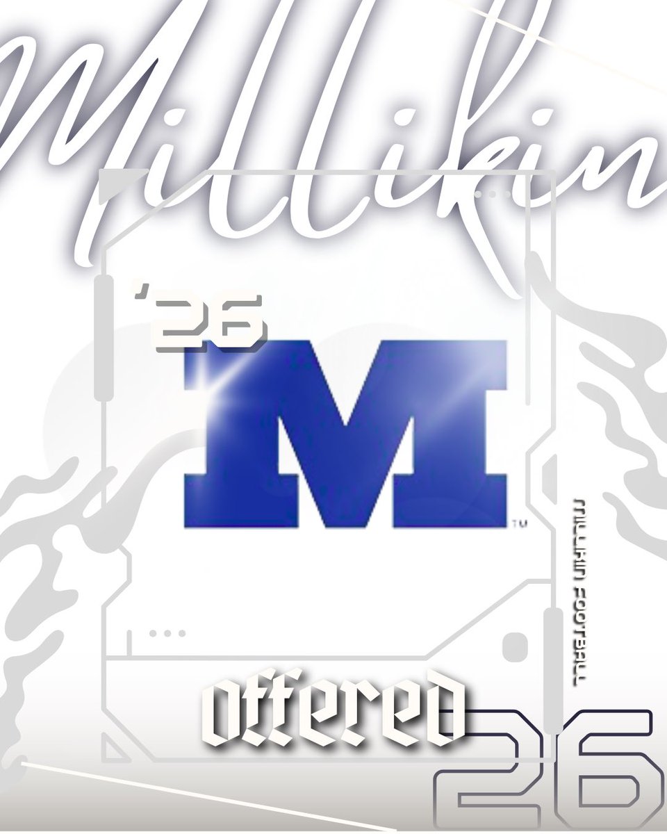 CadenHart77's tweet photo. I am grateful to receive an official offer from @MU_BigBlueFB! Thank you to @CoachAllgeier and the rest of the Millikin coaching staff for this incredible opportunity! 🔵🏈⚪️ https://t.co/t4Fajl1Aeu