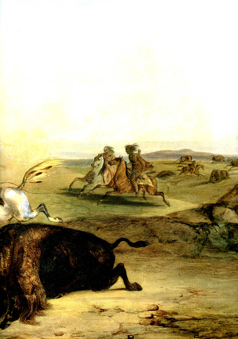 KarlBodmer's tweet image. Indians Hunting The Bison [ Right ] wikiart.org/en/karl-bodmer…