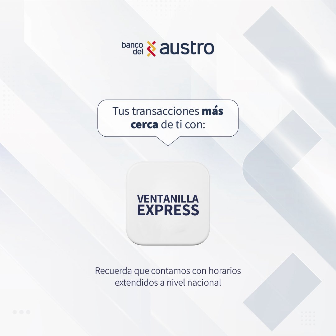 HORARIOS DE ATENCIÓN – GUAYAQUIL Y SAMBORONDÓN
Planifica tus visitas y recuerda que con nuestra Banca Digital puedes hacer tus transacciones donde y cuando quieras.

Felices fiestas! Estamos siempre cerca de ti.