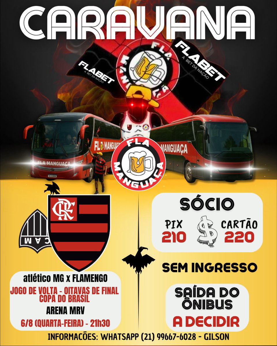 FlaManguaca's tweet image. VAMOS INVADIR O SALÃO DE FESTAS!

Vem com a #MaiorChoppDoBrasil rumo a BH para o jogo de volta da #CopaDoBrasil 

Mais informações, entre em contato com o Gilson pelo WhatsApp: 21 99667-6028 

#Flamengo 
#ClubeDeRegatasDoFlamengo #CRF 
#FlaManguaça 
#EmbriagadosPeloMengão…
