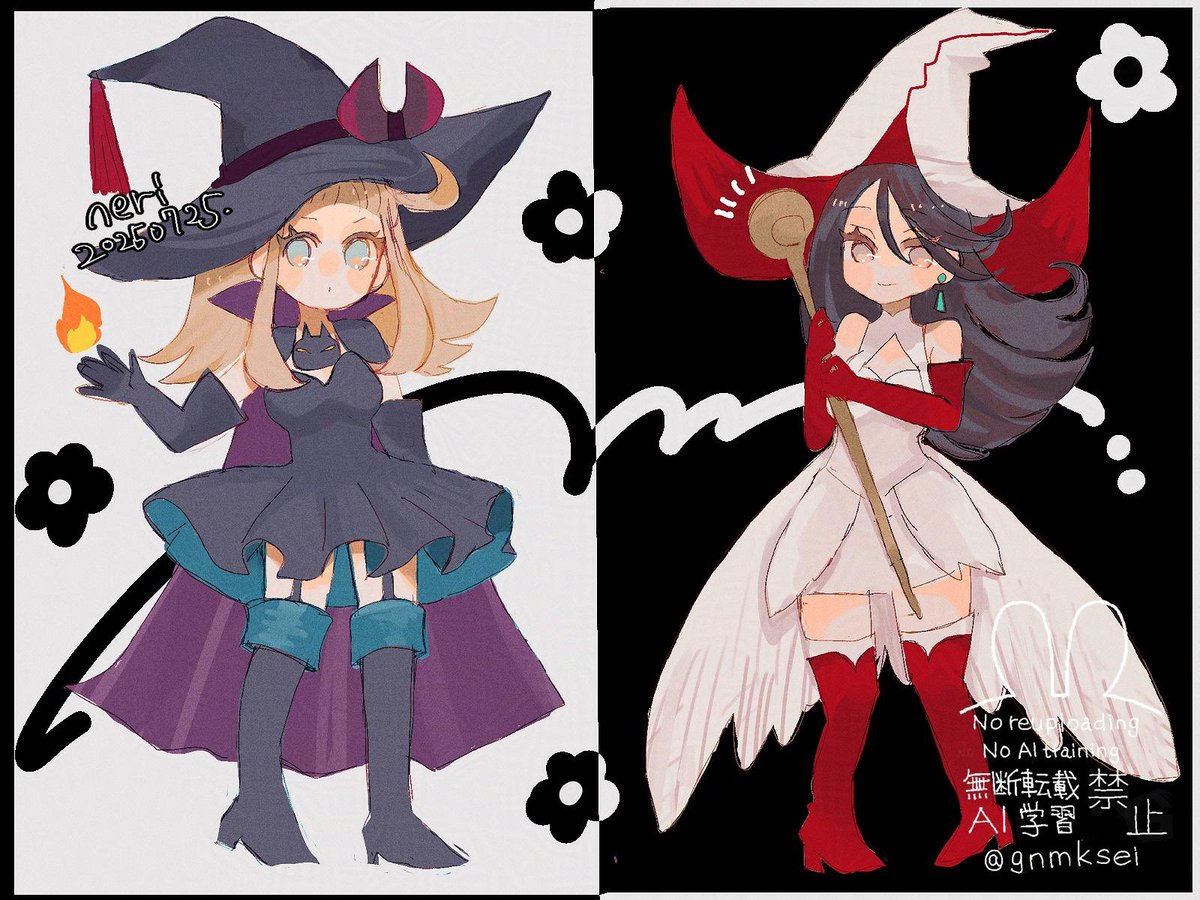 gnmksei's tweet image. 黒魔道士&amp;amp;白魔道士
#BDFF #ブレイブリーデフォルト