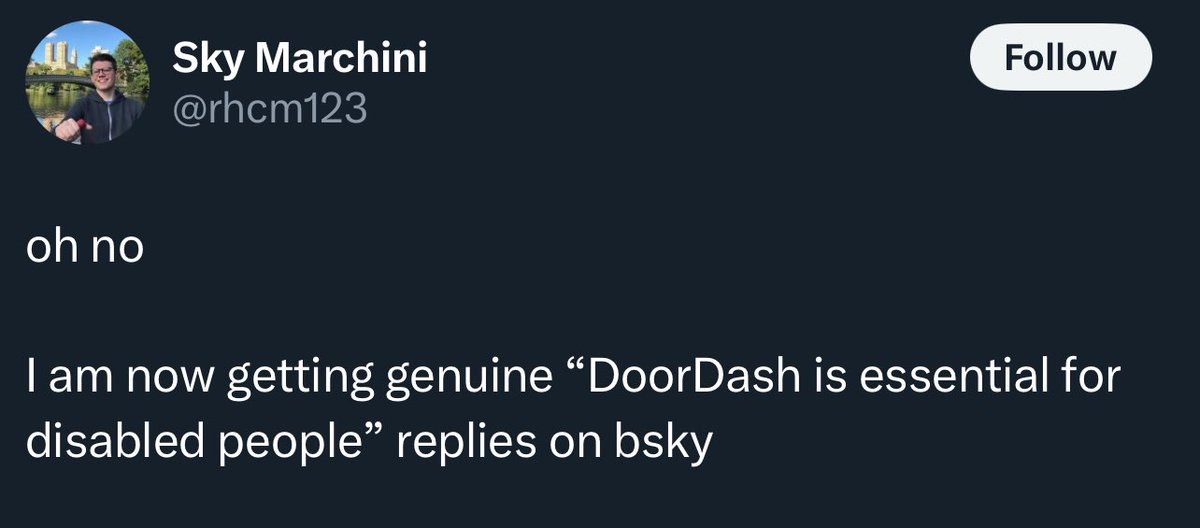 Mind you, you all were functionally disabled during the pandemic and overloaded grocery delivery services to the point where the disabled people that used them regularly, you know the ones you look down on for the same thing, couldn’t get their orders.