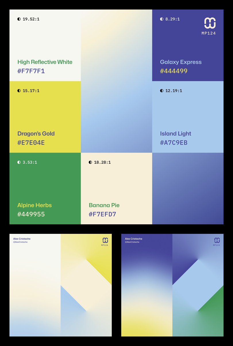 AlexCristache's tweet image. Happy Sunday, color lovers! 🌅
Searching the color palette archives again and I landed on #MindfulPalettes no. 124. Sunny, with a splash of watery coolness and citrusy flavor.
Perfect while on vacation.
Free for your #branding and #UIdesign projects.
Sharing is appreciated.…