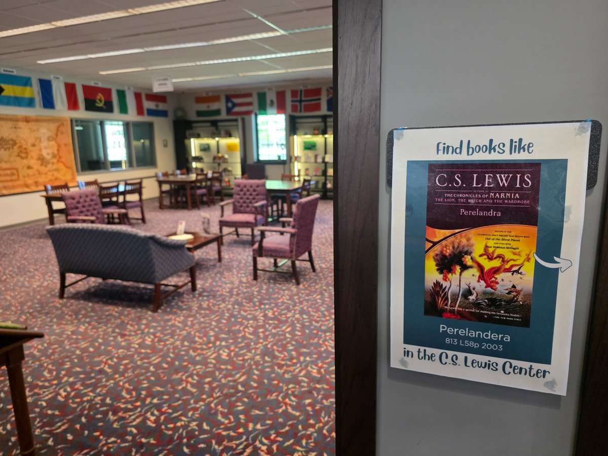 📖 Have you visited the new C.S. Lewis Center in Mabee Library yet?

It’s a quiet space to study, explore Lewis’s works, or just enjoy a few thoughtful moments. Stop by and take a look!
#SterlingCollege #CSLewisCenter #HereAtSterling #LearnWithPurpose #SeeYouAtSterling