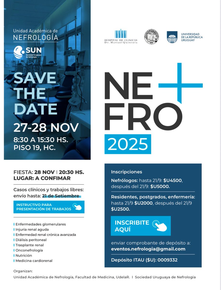 NEFRO+ 2025 Inscribirse aquí 
docs.google.com/forms/d/e/1FAI…