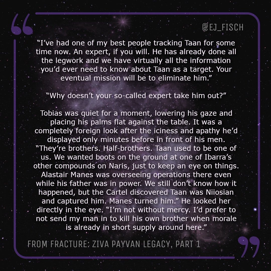 EJFisch's tweet image. This excerpt from Fracture hits different after Tools 💔
Tools of the Trade is a prequel novella exploring Ken Oda’s backstory with his brother. Available now in ebook format, and coming soon to audio!