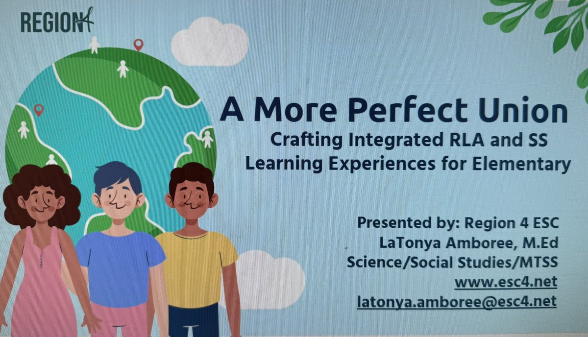 Amboree_Educate's tweet image. great day with K-5 teachers from Stafford MSD and Sweeney ISD. In our session, we discussed how to incorporate social studies texts into our reading block, and use our social studies time to practice social studies skills! I love when teachers leave my sessions feeling empowered!