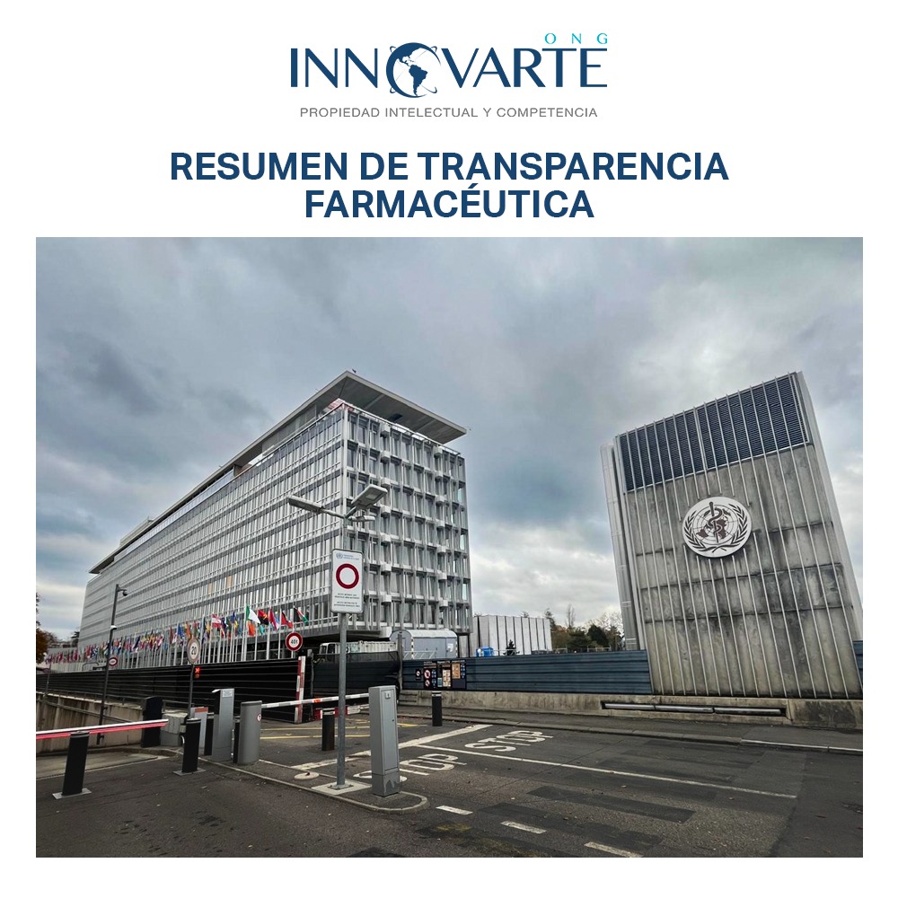 Innovarte publica el resumen del informe internacional sobre transparencia farmacéutica junto a Wemos y Health Action International. Incluye análisis sobre Chile y España, y retrocesos en Alemania y Suiza. Pronto versión completa.
#TransparenciaFarmacéutica #SaludGlobal
