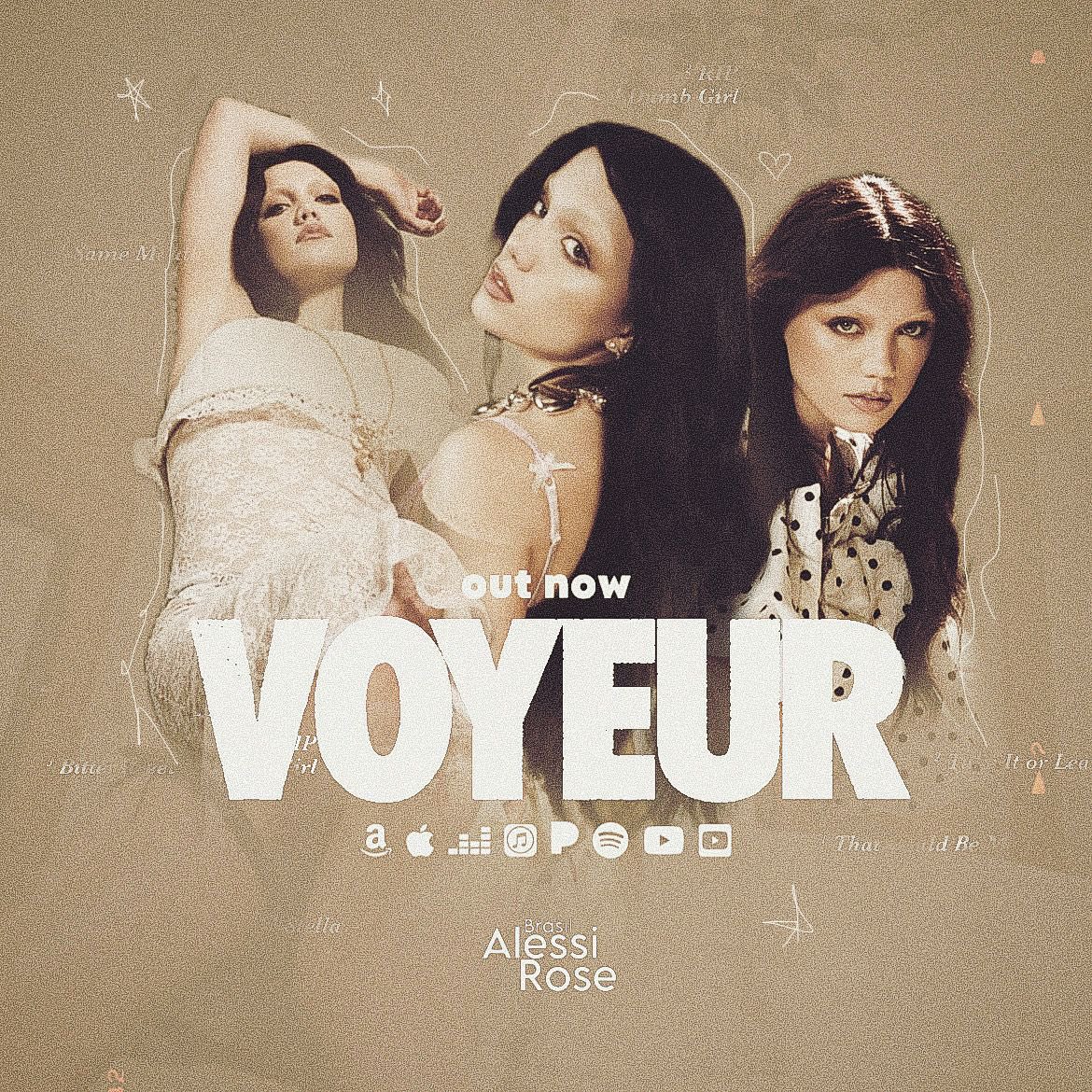 dualipacentral_'s tweet image. 👁 BRAZIL IS WATCHING! Alessi Rose acaba de lançar seu novo EP, 'Voyeur'.
- Siga @alessibr para acompanhar o projeto e tudo sobre a cantora 🤍