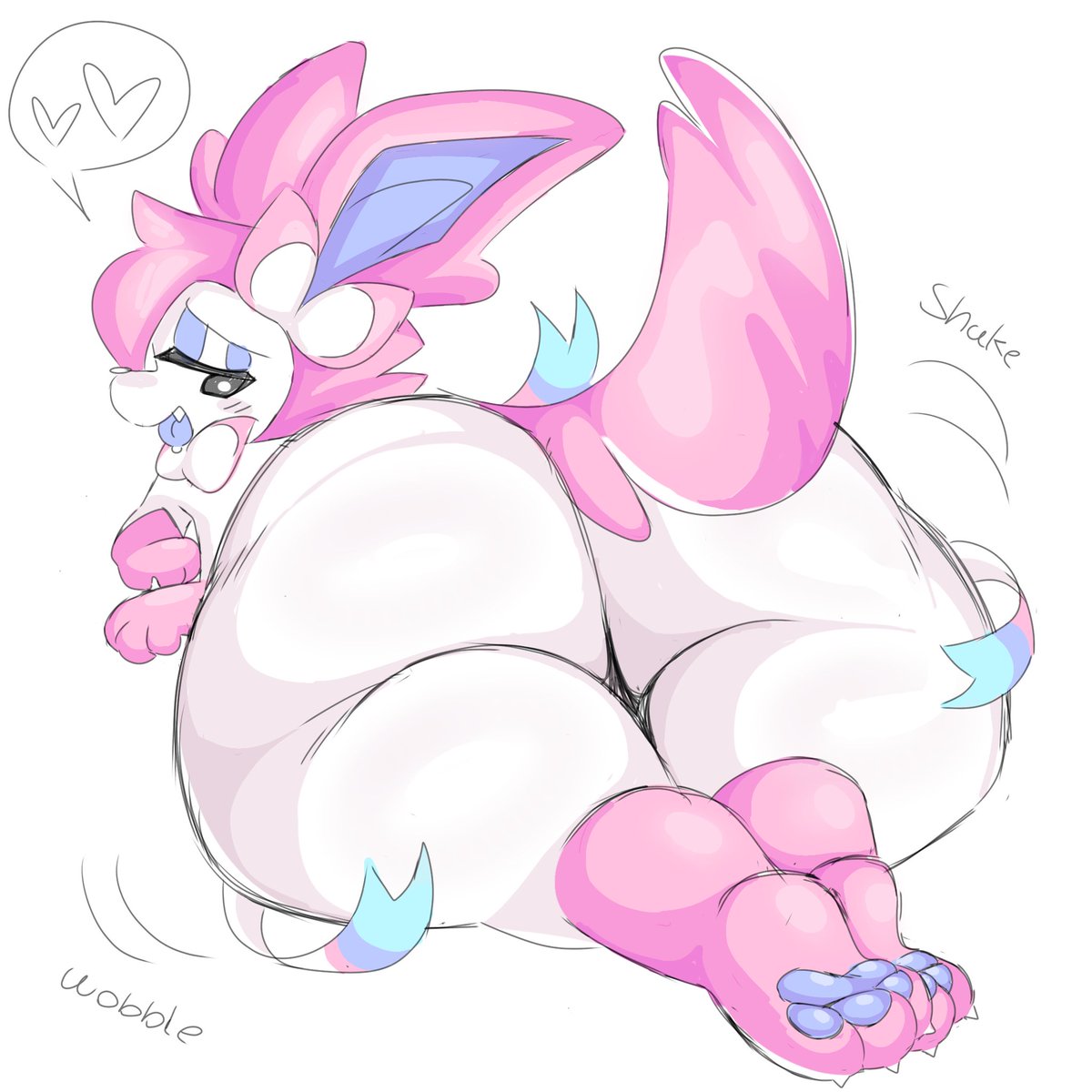 huge wobbly pillowy sylveon cheeks hd