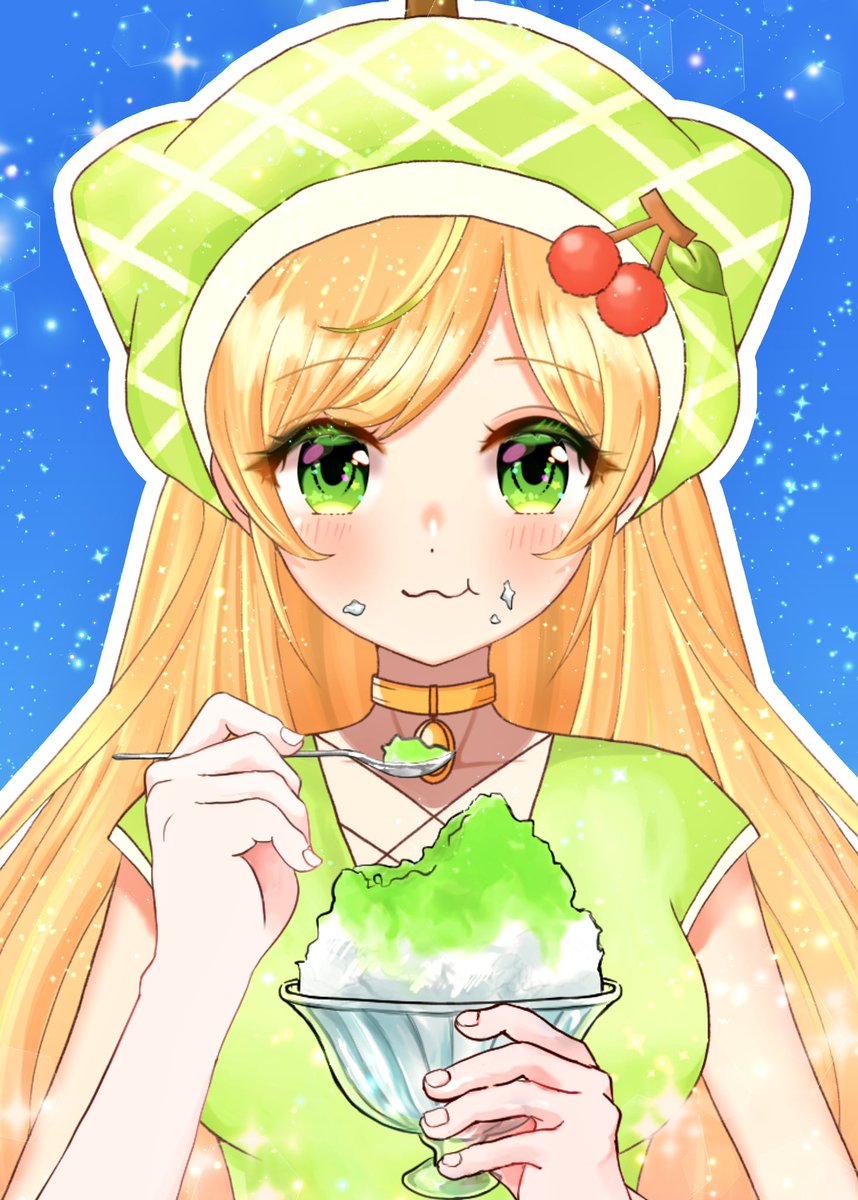 meronsarada's tweet image. こんめろ〜🍈✨
今日はかき氷の日🍧もちろん私はメロン味のかき氷をチョイス♪ふわふわシャリシャリなかき氷でパワーチャージ!
みんなは何味のかき氷が好きかな?⸜( ˶'ᵕ'˶)⸝🧊
#めろさらちゃん