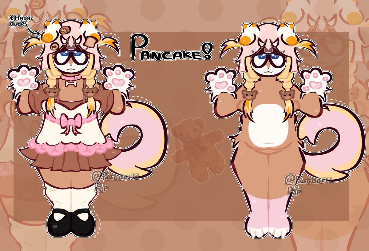 muttbrained's tweet image. ⁺ 🥞 ⋆.˚ finished ref sheet c0mm!!

#digitalart #furry #furryartist #c0mm