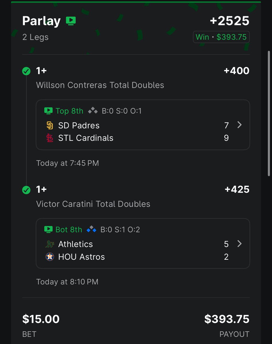 PlusEVKing's tweet image. ‼️BANG‼️
✅CASH THE +2525 Doubles lay!✅
Join us today! sharpduel.com/evmafia
⏳💰 Limited Offer: Use code SUMMERVIP for 50% OFF your first month!