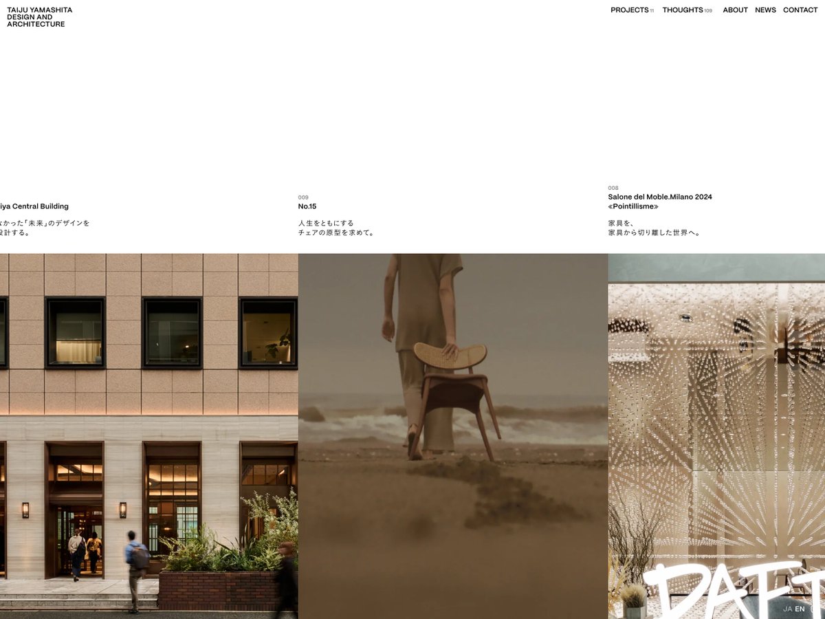 s5style's tweet image. 山下泰樹建築デザイン研究所
s5-style.com/10616/

/// ここがハイクオリティ ///
1⃣ スムースに可動するスクロール演出
2⃣ 美しい景観を捉えた写真や動画ビジュアル
3⃣ 流れるようなテキストレイアウト
4⃣ プロダクトを補足するスケッチ

#s5style #Webデザイン #ひとこと紹介