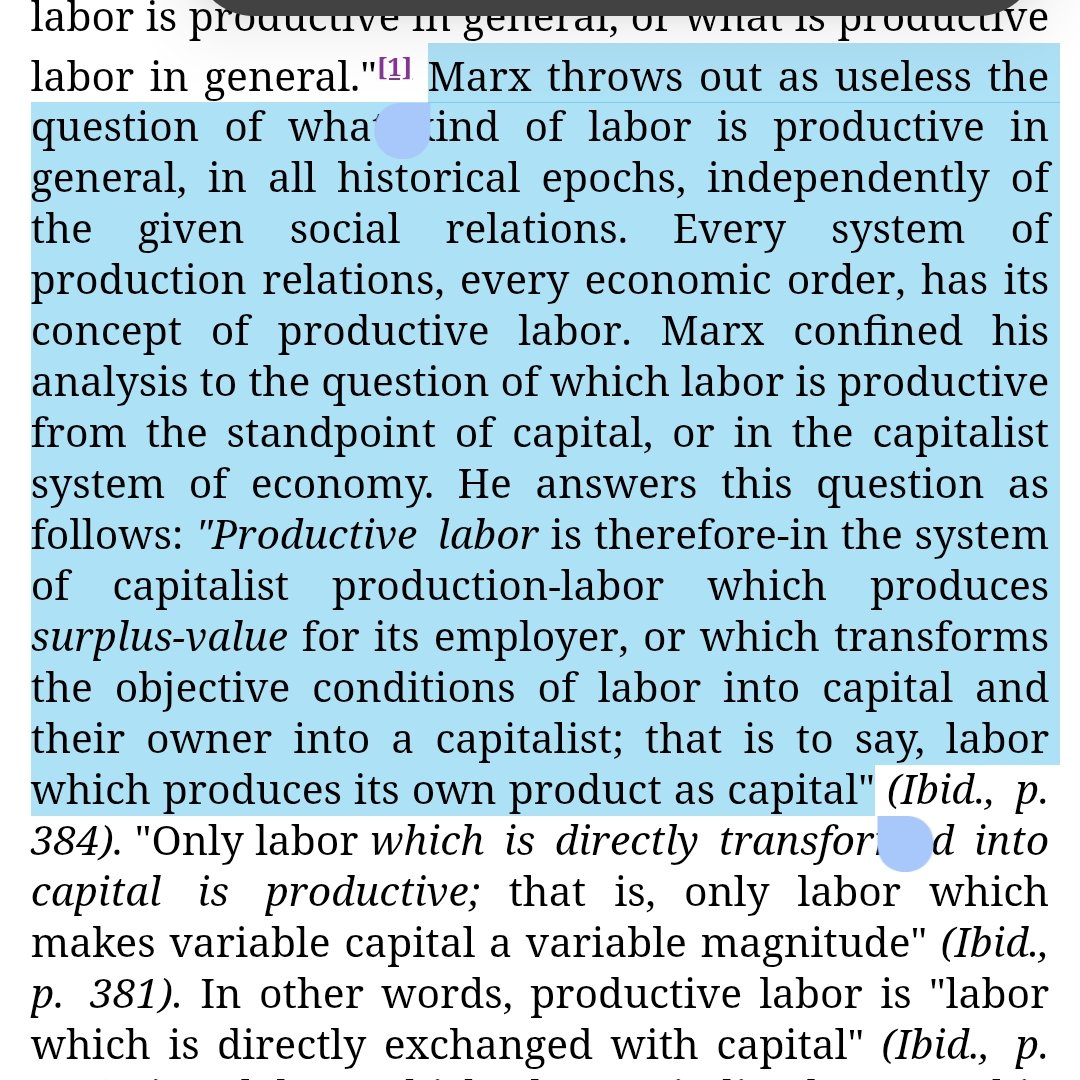 debsinst's tweet image. The biggest takeaway from the endless &quot;productive labor&quot; discourse is this: 

Only a capitalist is concerned with whether labor is productive or not, and only a fascist can&apos;t tell the difference between what&apos;s &quot;productive&quot; in Marxist terms and what&apos;s &quot;productive&quot; in general.