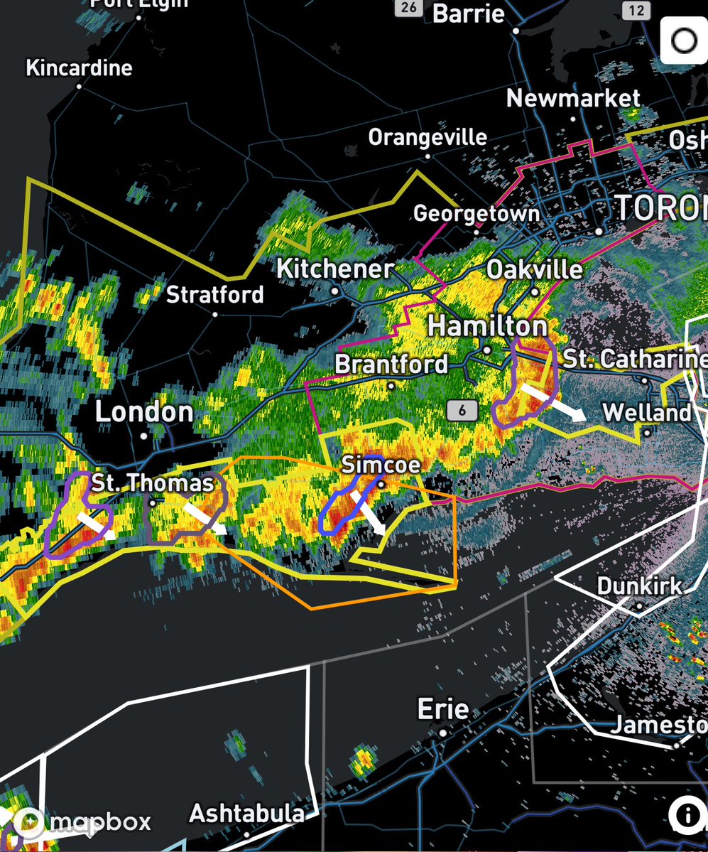 IWeatherON's tweet image. #ONStorm #ONwx Last few remaining severe thunderstorm warnings for the Lake Erie shoreline and the Niagara region as this decaying line is about to move out of Southern Ontario.

Also a few strong to severe storms in Eastern Ontario.

But everything is thankfully winding down.…