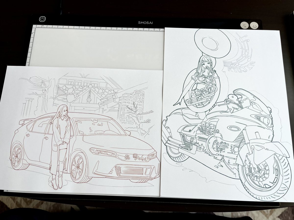 tdra08n_b's tweet image. ペン画完成！
