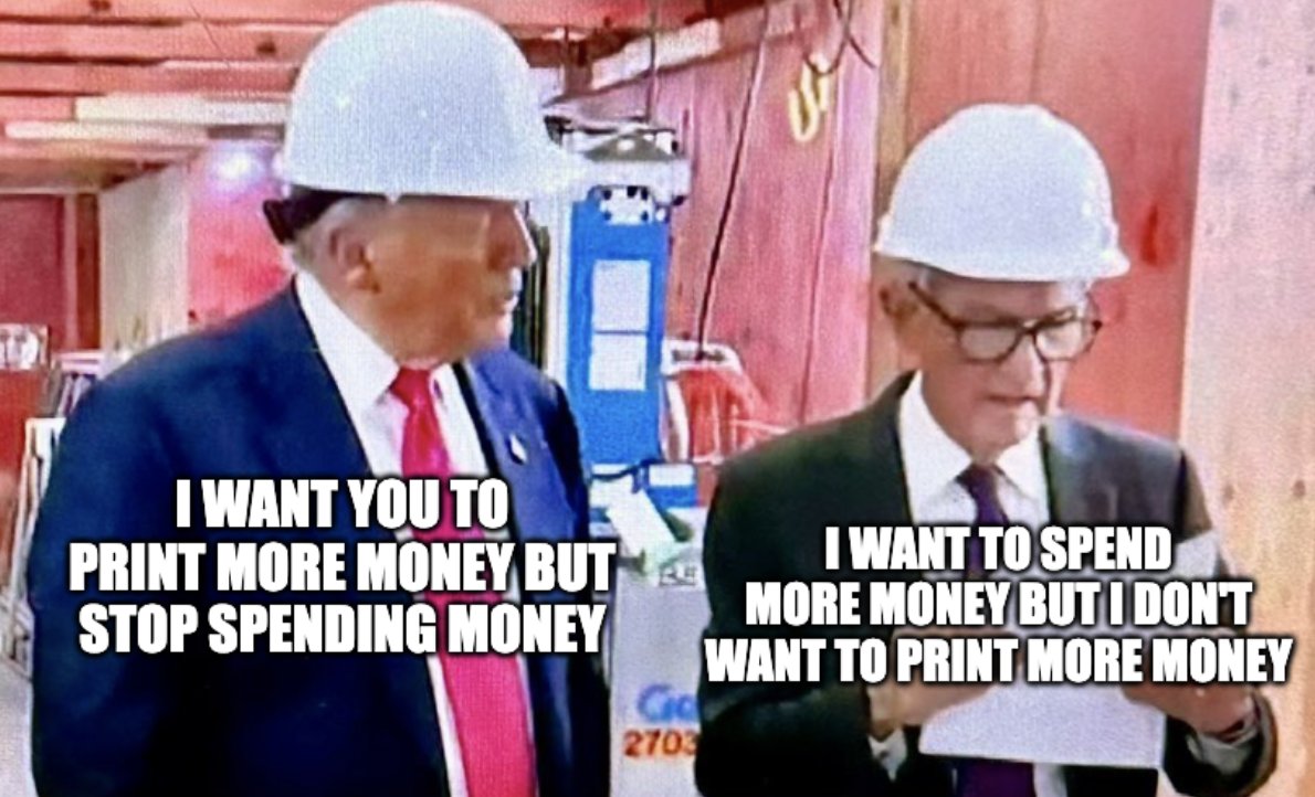 luke_broyles's tweet image. Trump criticizing Powell for spending too much money while also demanding he lower interest rates is comical.