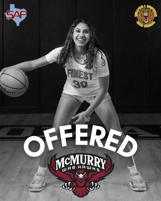 JaneaWalls's tweet image. After a great conversation with Coach Lange, I am blessed to receive an offer from @McMurry_WBB Thank you for believing in me!!
@SAFinestbball 
@BballBrennan
