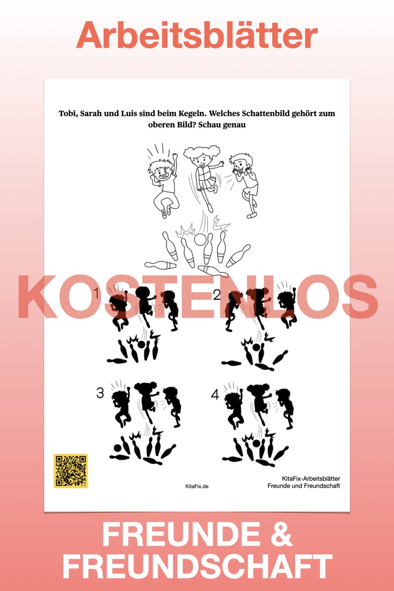 Freundschaft ist eine der grundlegendsten Erfahrungen, die ein Kind in seinem Leben machen kann. Sie ist ein unsichtbares Band, das Menschen verbindet und ihnen das Gefühl von Zugehörigkeit, Sicherheit und Vertrauen vermittelt.

KitaFix.de/kostenlos