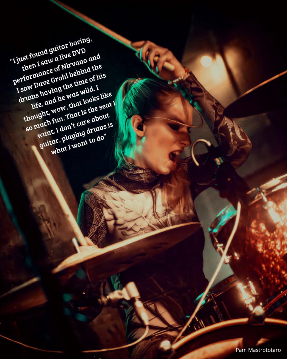 modern_drummer's tweet photo. Anna Mylee is redefining progressive drumming with her fearless style and odd-time mastery 🥁🔥
From Belgium to L.A. to the UK, she’s building a powerful voice behind the kit.
Read her full story at https://t.co/KS6PnMZBj1 

#drummer #AnnaMylee #ModernDrummer https://t.co/10QbbA8ex1