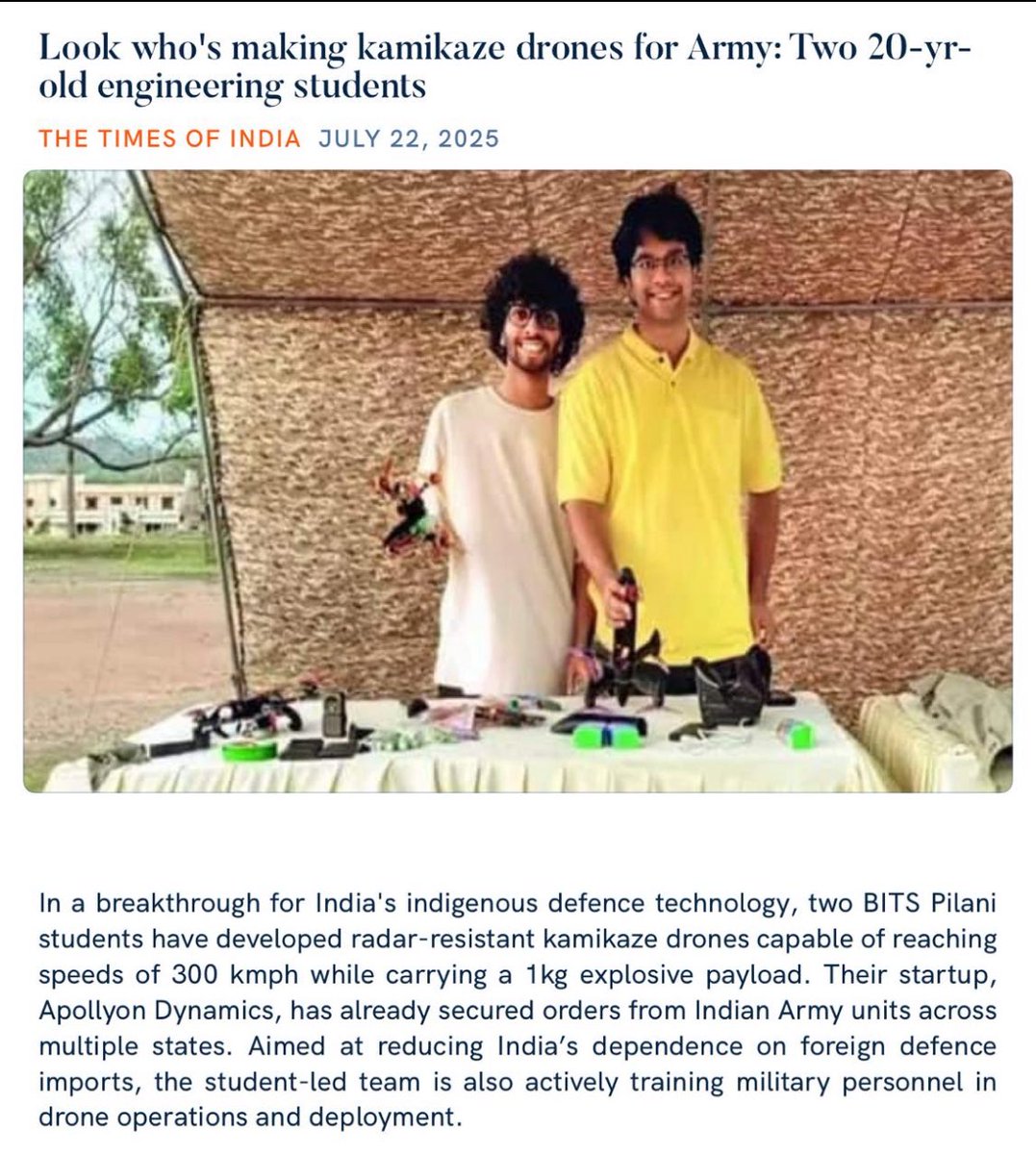 vijaimantrimf's tweet image. Our brightest minds from IITs and top engineering colleges shouldn’t just be building wealth for Wall Street or helping global corporations reduce costs.
They should be solving for India — its farmers, its infrastructure, its education, its healthcare, its future.
Do let me…
