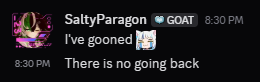 Rie๐(Avatar comms full) (@justabiglizard) on Twitter photo An angel has lost its wings today...
I am not apologizing for this nor for the upcoming problems that the creature will cause.
<a href="/SaltyParagonVR/">SaltyParagon_VRC๐</a> An angel has lost its wings today...
I am not apologizing for this nor for the upcoming problems that the creature will cause.
<a href="/SaltyParagonVR/">SaltyParagon_VRC๐</a>