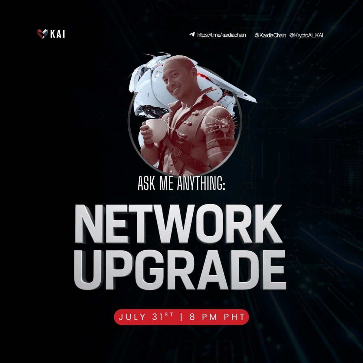 📢 AMA Reminder: Network Upgrade Deep Dive

Got questions about the upgrade, staking, or KAI 2.0? We’re answering them all.

🗓 July 31 | 8PM PHT
📍t.me/kardiachain

Let’s break it down together — see you there.