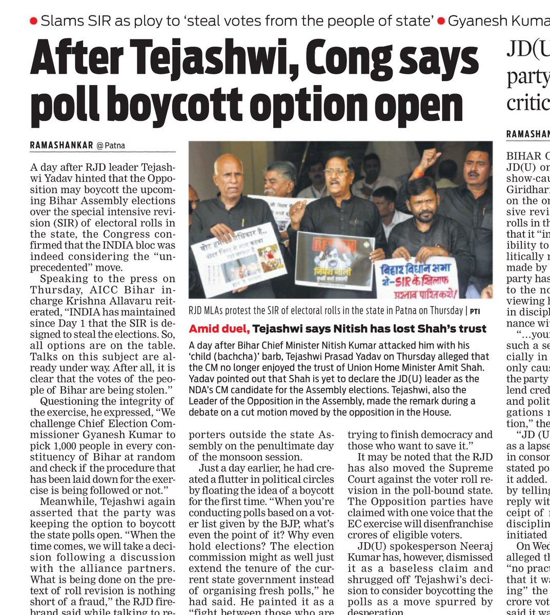 Prakash Sesharaghavachar 🇮🇳 (@sprakaashbjp) on Twitter photo Cong shd walk d talk nd stay away from polls
Parties which gives cover for illegal immigrants nd encourages fake voters shd nt b allowed to contest polls
Democratic landscspe needs urgent cleaning
Constitution body is under attack fr pseudo constitution saviours <a href="/ECISVEEP/">Election Commission of India</a> Cong shd walk d talk nd stay away from polls
Parties which gives cover for illegal immigrants nd encourages fake voters shd nt b allowed to contest polls
Democratic landscspe needs urgent cleaning
Constitution body is under attack fr pseudo constitution saviours <a href="/ECISVEEP/">Election Commission of India</a>