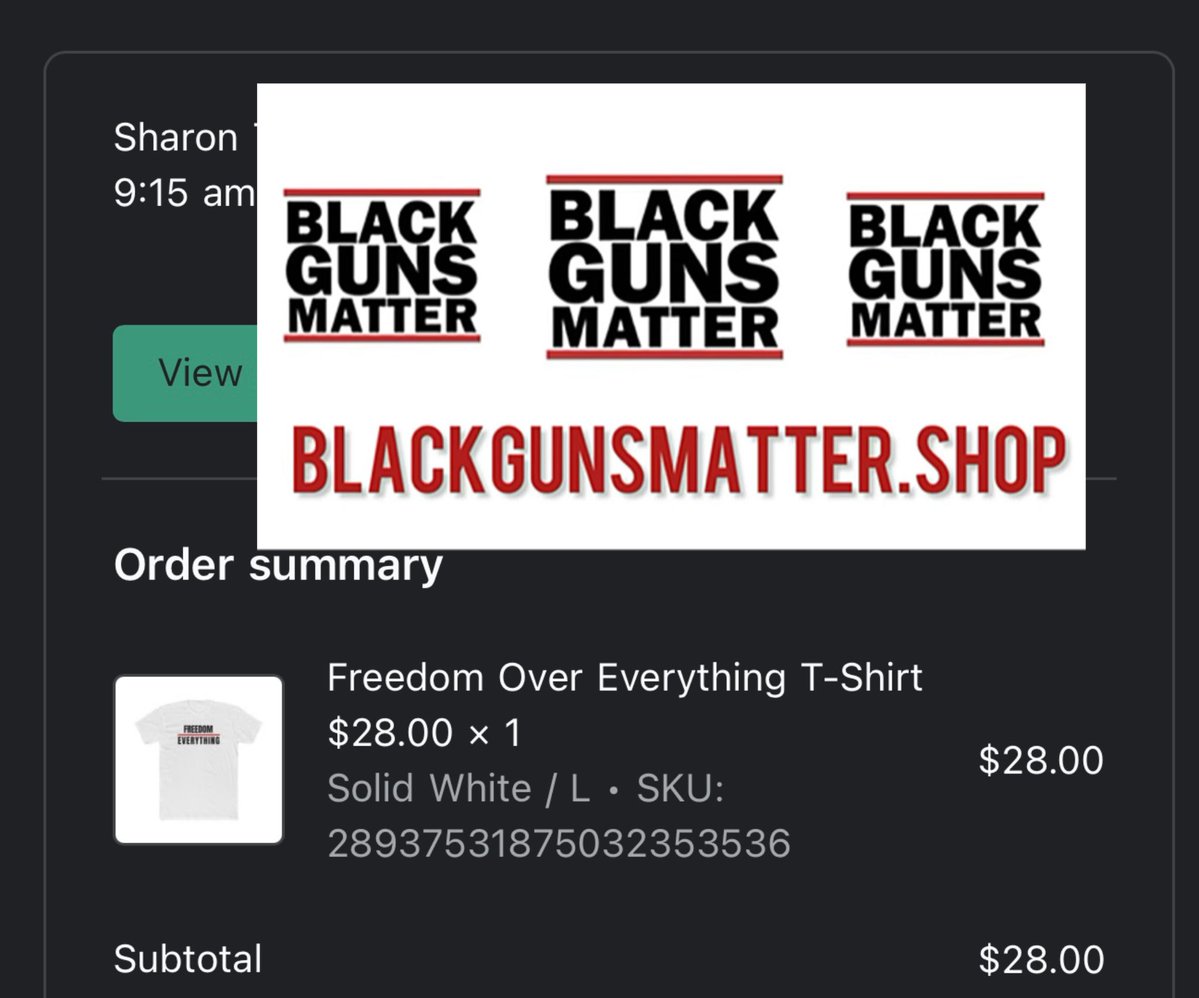 MajToure999's tweet image. Thanks for the support Sharon!
Remember... FREE shipping on all orders over $100.
Hit the link below and grab yours NOW!!!
BlackGunsMatter.Shop
