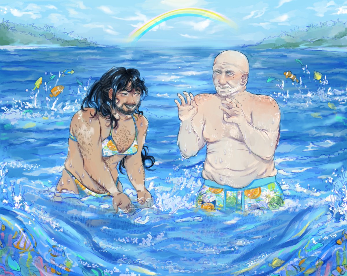 EhrmantrautPup's tweet image. Splish splash Rivastraut 🐠🏝️🌈 (c: IRONOAl) #selfship #bcstwt