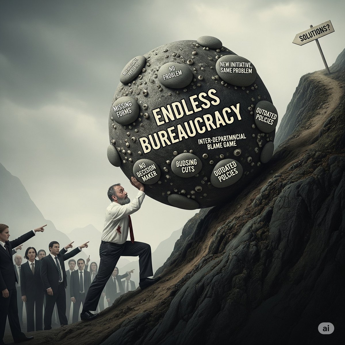 pathguy009's tweet image. The story of a goverment of employee is story of the legend of Sisyphus