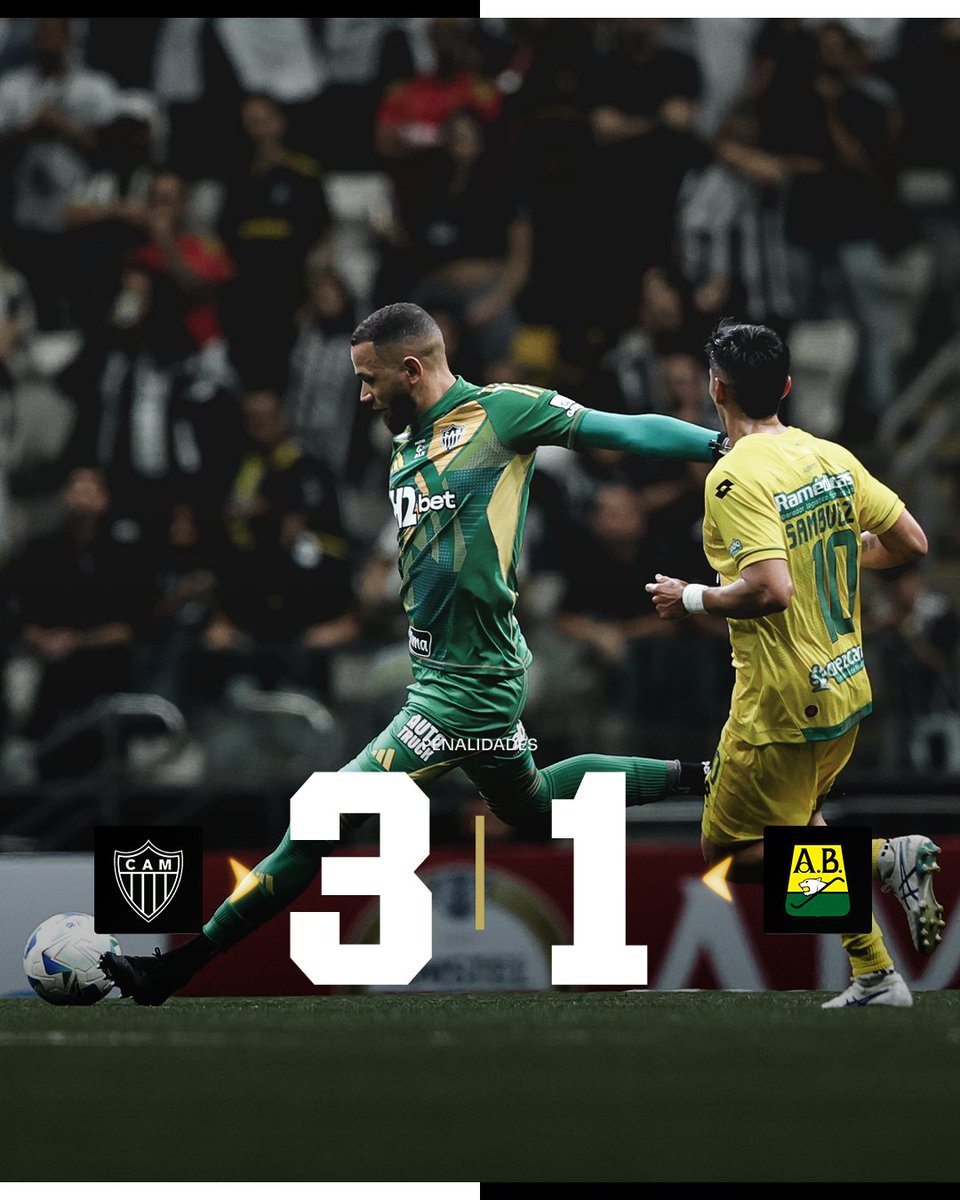 ✔️ FIM DE JOGO: NAS PENALIDADES, POR 3 A 1, GALO BATE O BUCARAMANGA E ESTÁ NAS OITAVAS DE FINAL DA COPA SUL-AMERICANA! 

SEGUIMOS, JUNTOS, EM BUSCA DA CONQUISTA! 🐔
