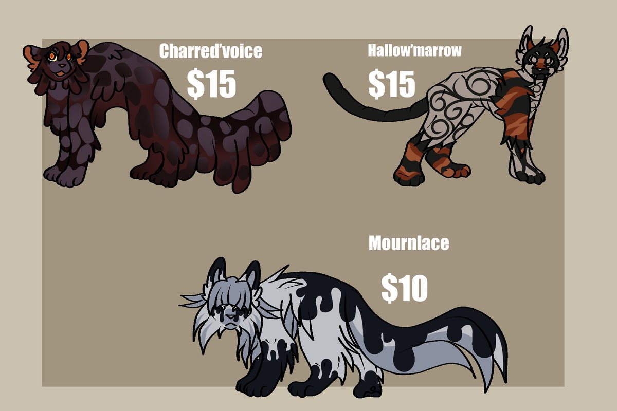 WolfRynx's tweet image. Heyy.. some late night adopts out of no where haha..
-
PayPal(f&amp;f) or cashapp only!
-
Reply to claim
#warriorcats