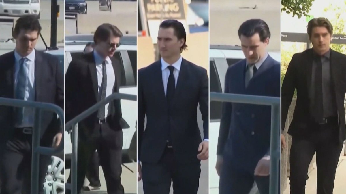 A conclusion today in the blockbuster sexual assault trial of five former world junior hockey players, as all five men were ruled not guilty on all counts. <a href="/CTVAlesia/">Alesia Fieldberg</a> has more. #yyc #calgary ctvnews.ca/calgary/video/…